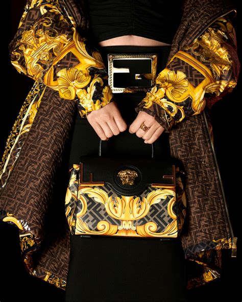 fendi and versace collab bag|fendace runway show.